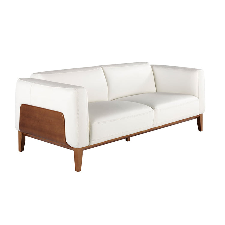 3 seater sofa upholstered in white cowhide leather - Angel Cerda S.L