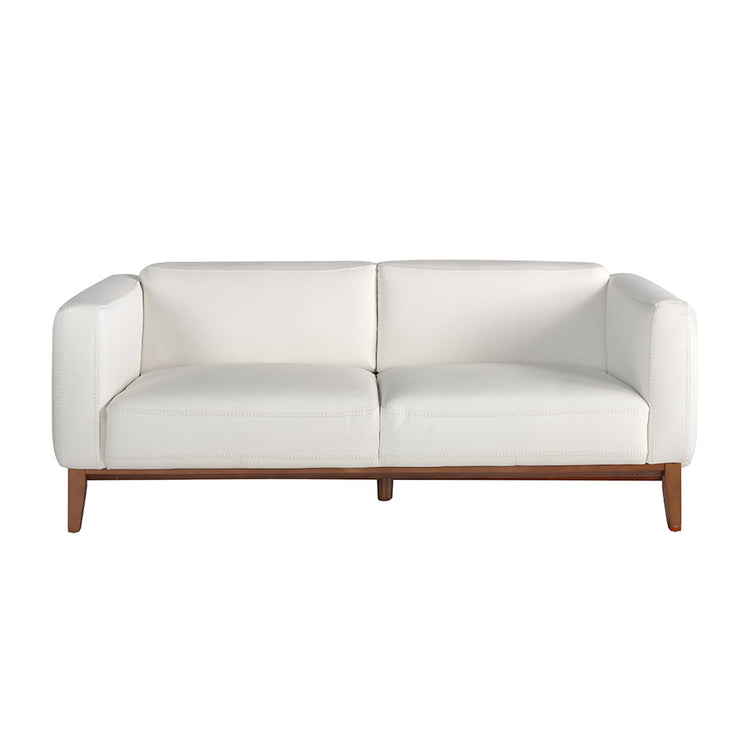 3 seater sofa upholstered in white cowhide leather - Angel Cerda S.L