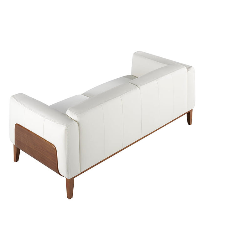 3 seater sofa upholstered in white cowhide leather - Angel Cerda S.L