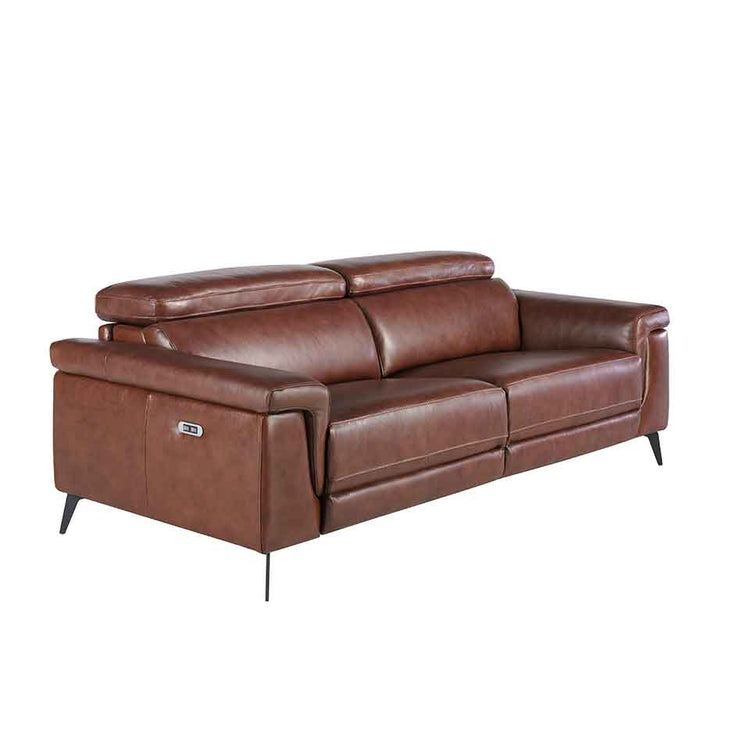 3 seater sofa brown leather relax mechanisms - Angel Cerda S.L