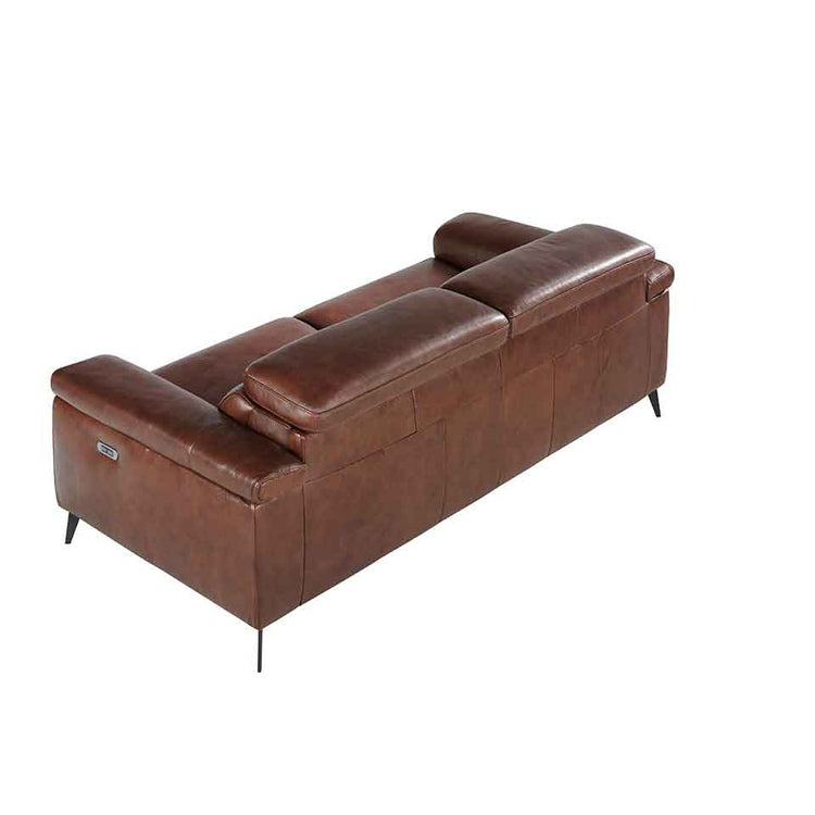 3 seater sofa brown leather relax mechanisms - Angel Cerda S.L