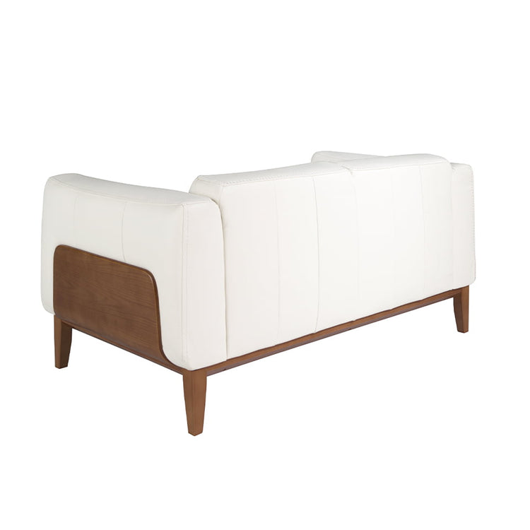 2 seater sofa upholstered in white cowhide leather - Angel Cerda S.L