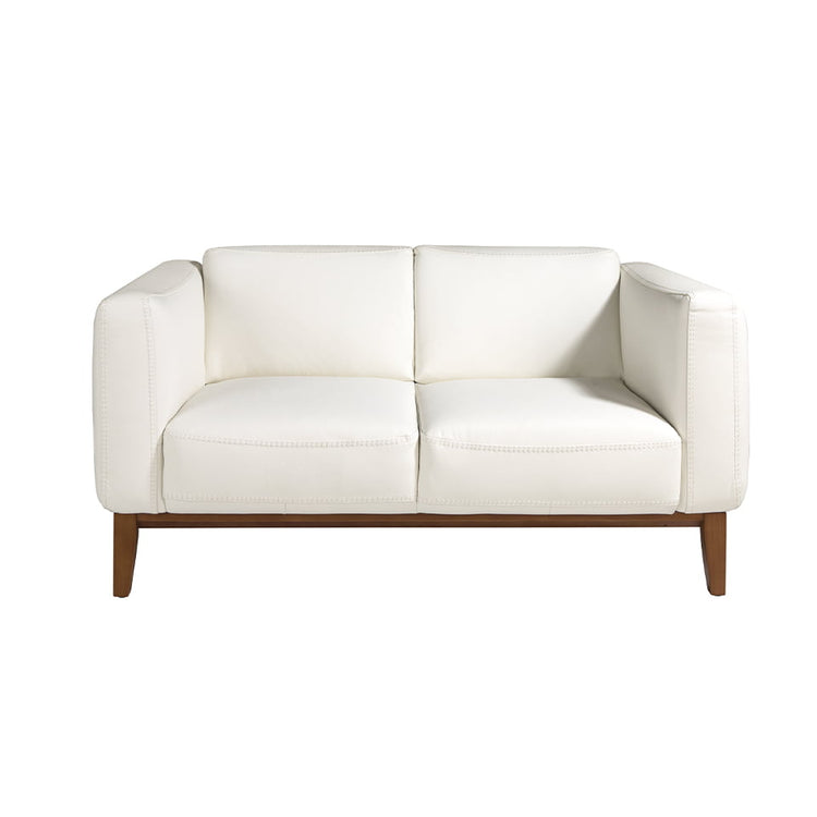 2 seater sofa upholstered in white cowhide leather - Angel Cerda S.L