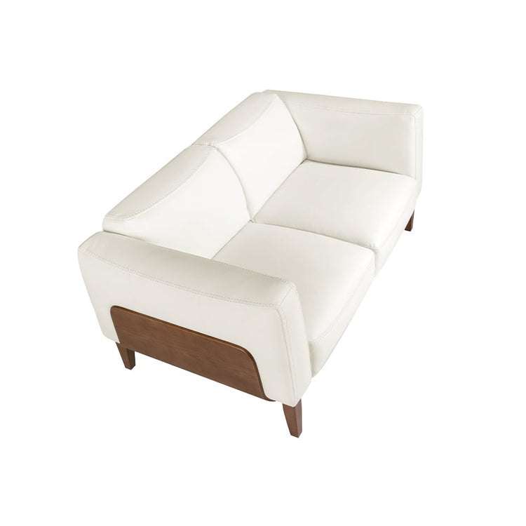 2 seater sofa upholstered in white cowhide leather - Angel Cerda S.L