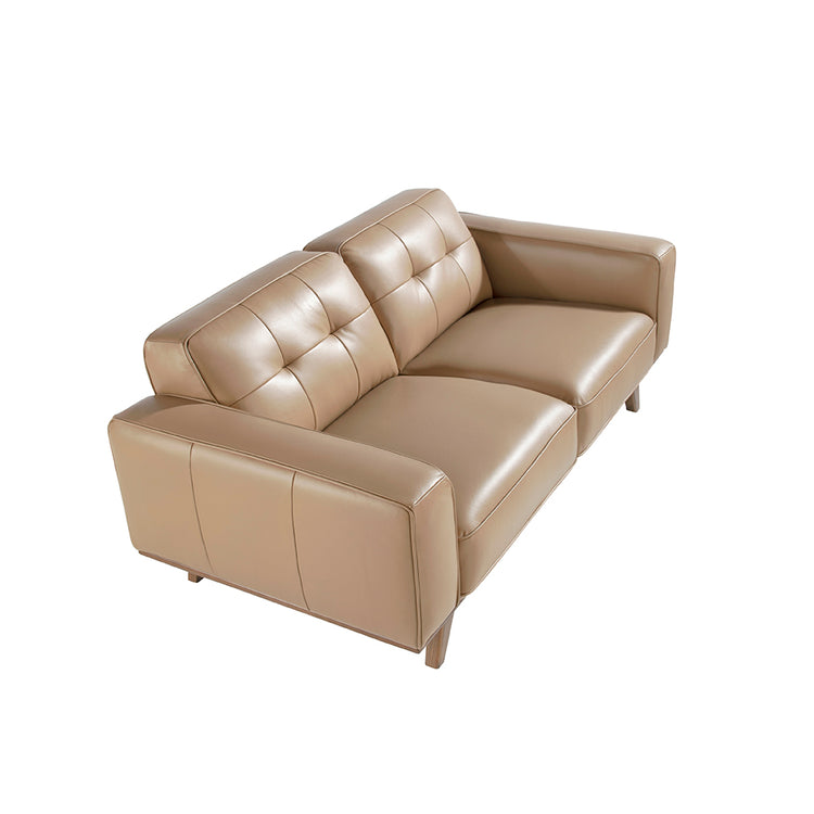 2 seater sofa upholstered in sand cowhide leather-Angel Cerdá