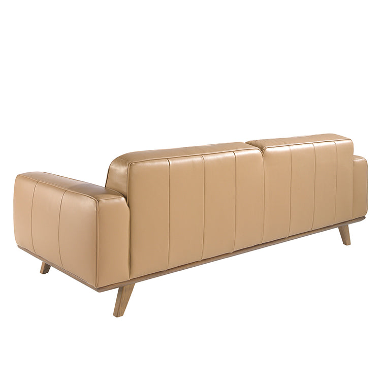 3 seater sofa upholstered in sand cowhide leather-Angel Cerdá