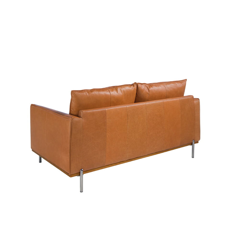 2 seater sofa in buffalo brown cowhide leather-Angel Cerdá