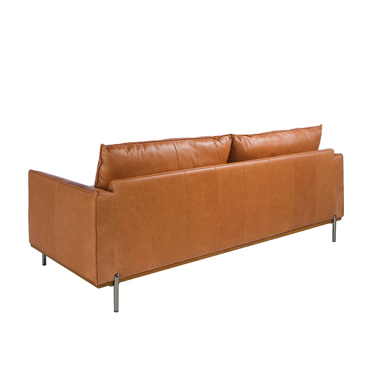 3 seater sofa in brown buffalo cowhide leather-Angel Cerdá