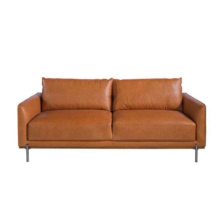 3 seater sofa in brown buffalo cowhide leather-Angel Cerdá