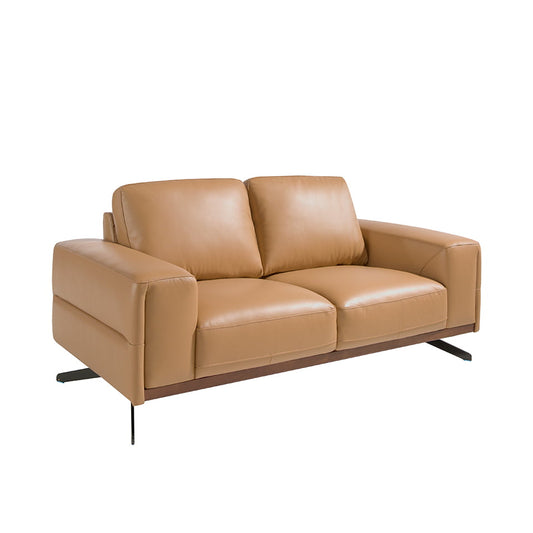 2 seater sofa upholstered in leather Arena colour-Angel Cerdá