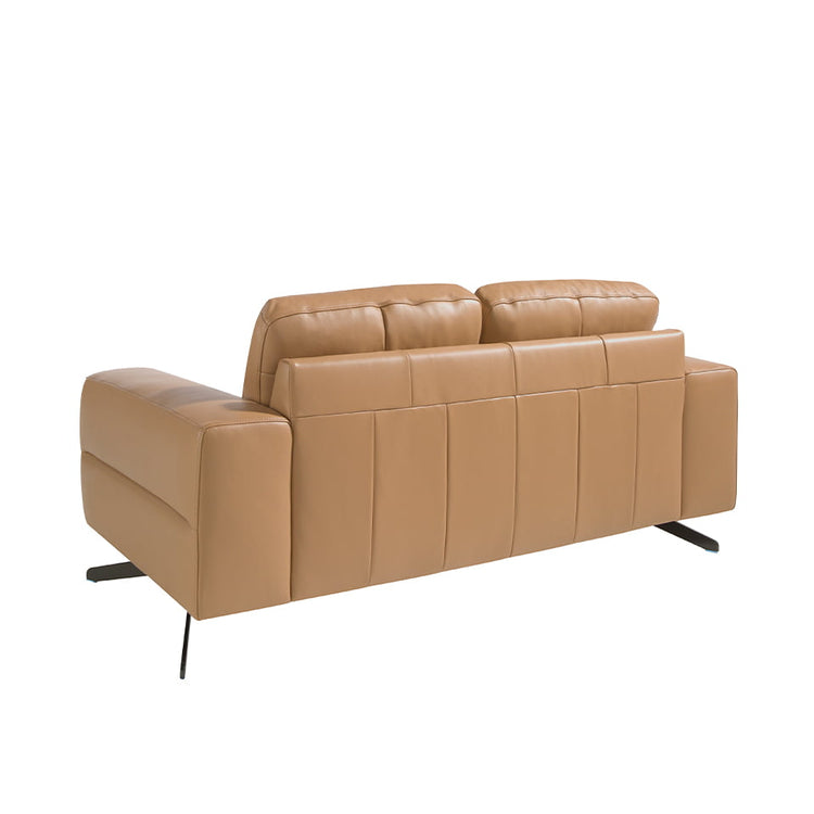 2 seater sofa upholstered in leather Arena colour-Angel Cerdá