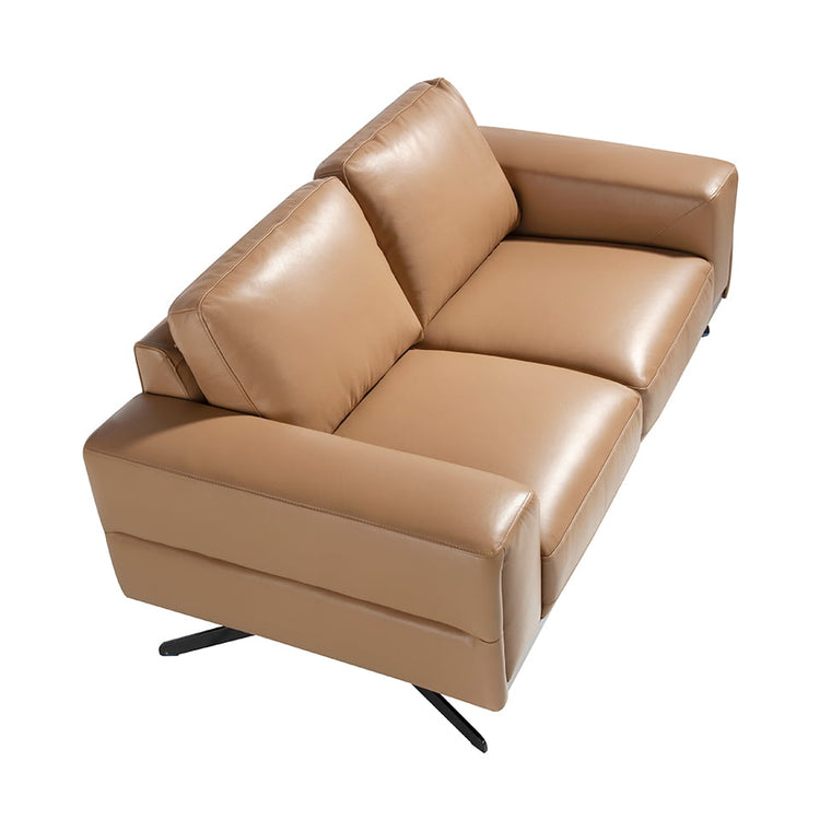 2 seater sofa upholstered in leather Arena colour-Angel Cerdá