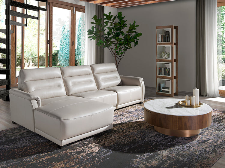 Chaiselongue Sofa (L) relax in leather-Angel Cerdá