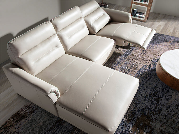 Chaiselongue Sofa (L) relax in leather-Angel Cerdá