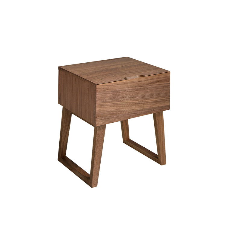 Walnut veneered wooden night table - Angel Cerdá S.L