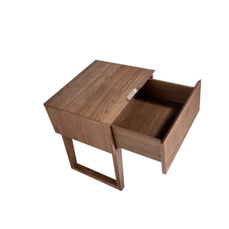 Walnut veneered wooden night table - Angel Cerdá S.L