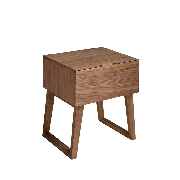 Walnut veneered wooden night table - Angel Cerdá S.L