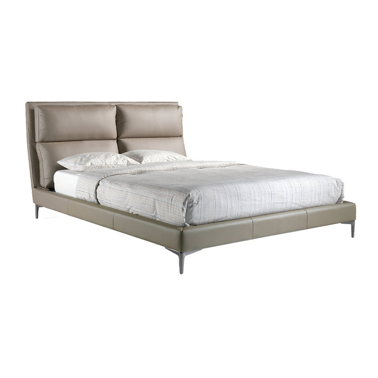 Upholstered bed with solid stainless steal frame - Angel Cerdá S.L