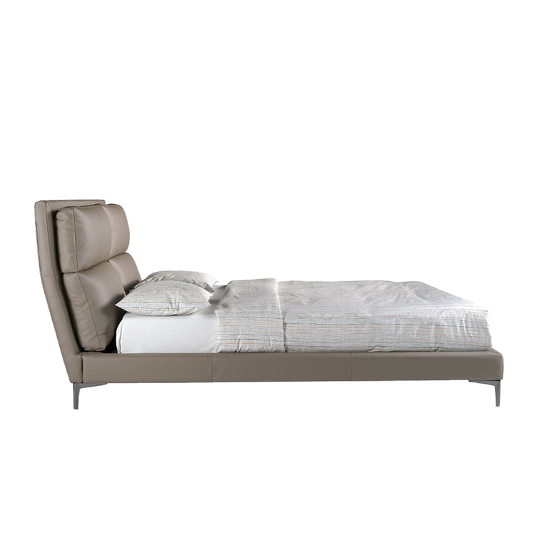 Upholstered bed with solid stainless steal frame - Angel Cerdá S.L