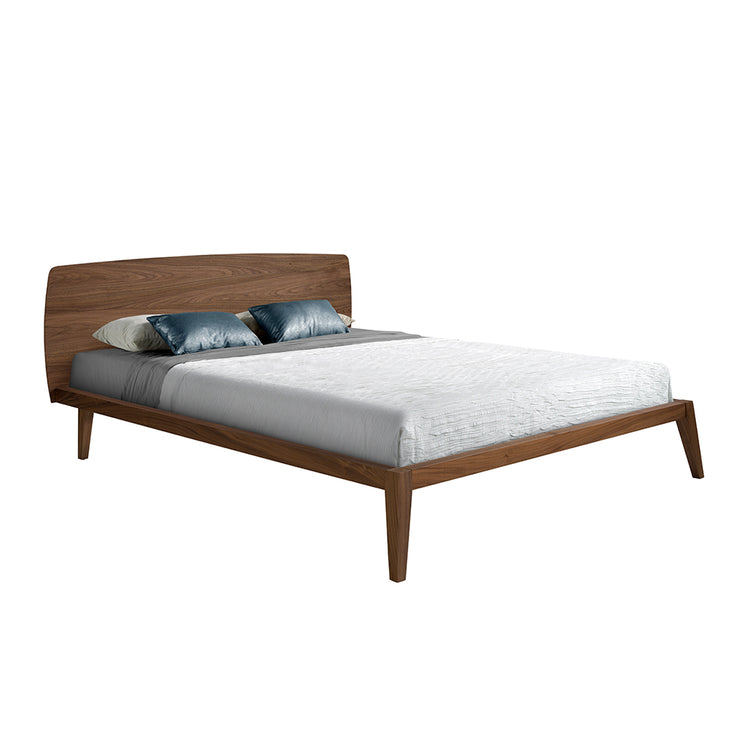 Walnut-veneered wooden bed - Angel Cerdá S.L