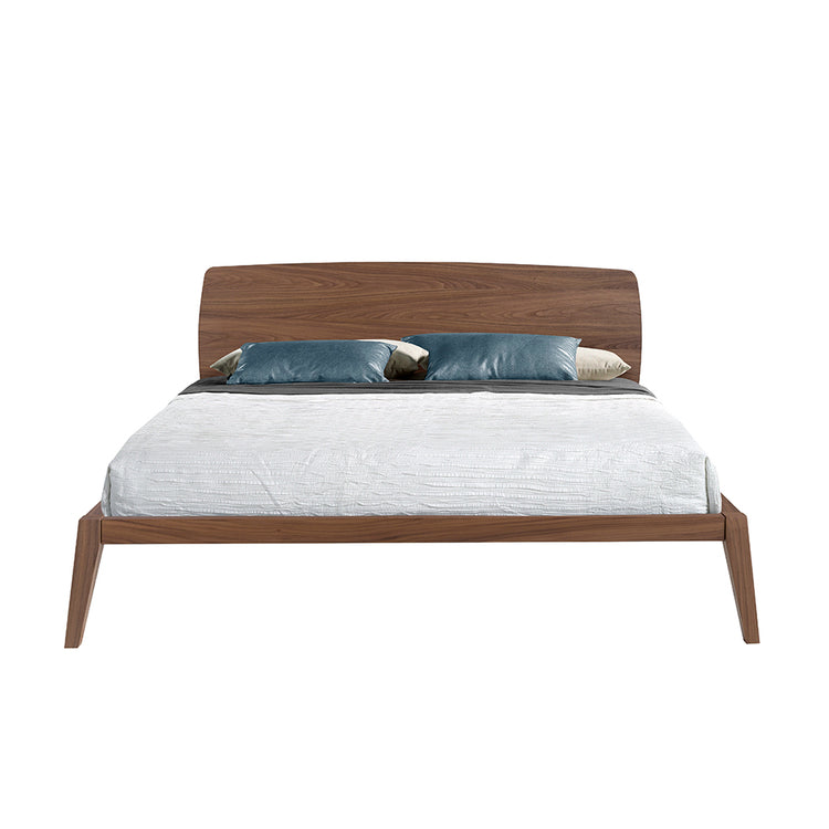 Walnut-veneered wooden bed - Angel Cerdá S.L