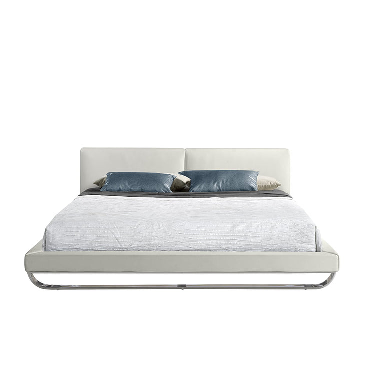 Upholstered bed with solid stainless steel frame - Angel Cerdá, S.L.