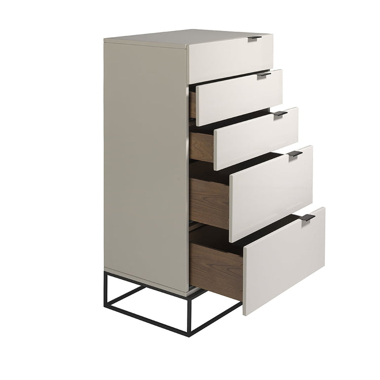 Chest of drawers in lacquered Mdf with black - Angel Cerdá S.L