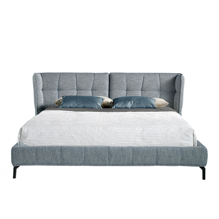 Bed upholstered in grey fabric - Angel Cerdá S.L