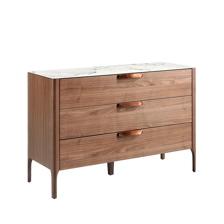 3-drawer sideboard made of walnut-veneered wood - Angel Cerdá S.L