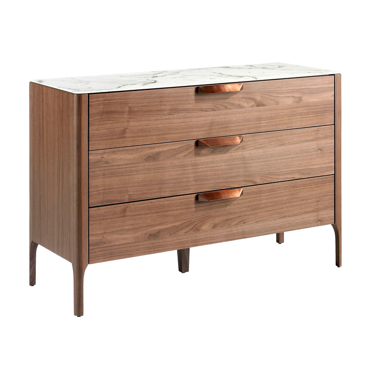 3-drawer sideboard made of walnut-veneered wood - Angel Cerdá S.L