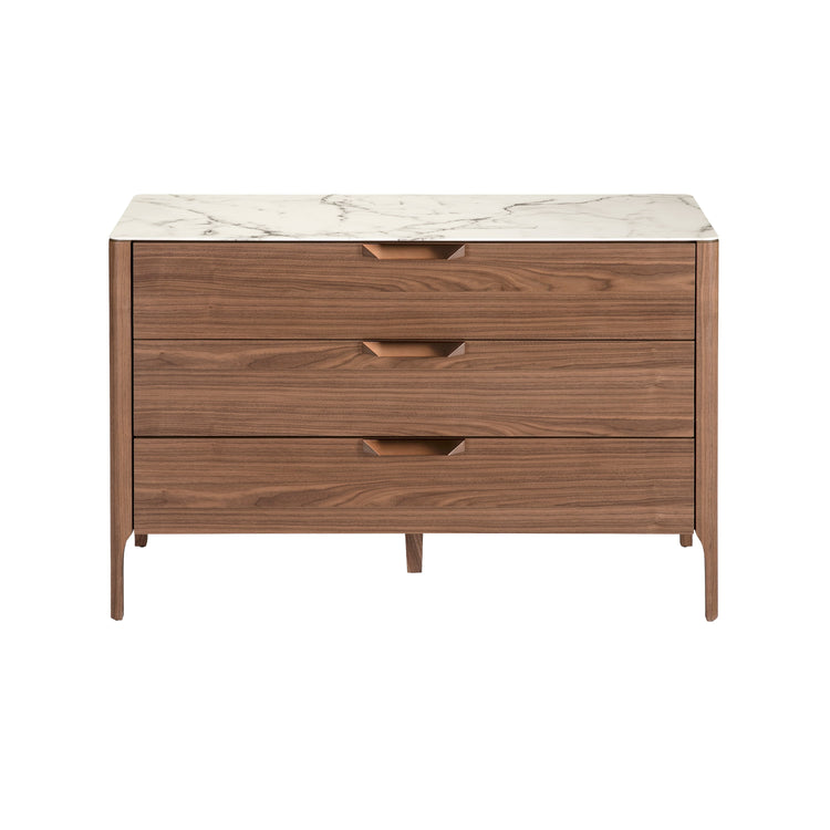 3-drawer sideboard made of walnut-veneered wood - Angel Cerdá S.L