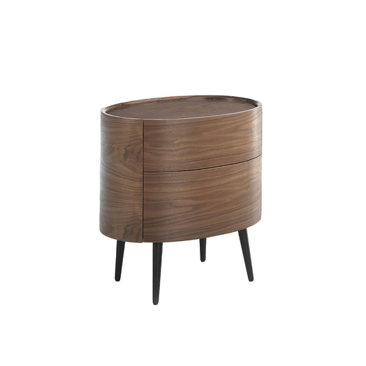 Bedside table of walnut veneered wood - Angel Cerdá