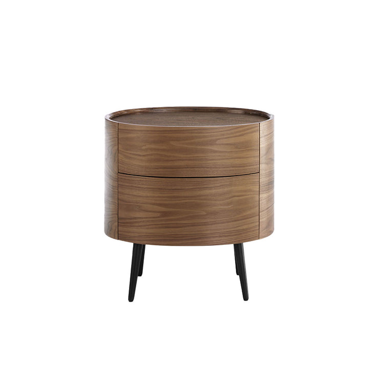 Bedside table of walnut veneered wood - Angel Cerdá