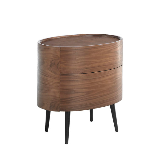 Bedside table of walnut veneered wood - Angel Cerdá