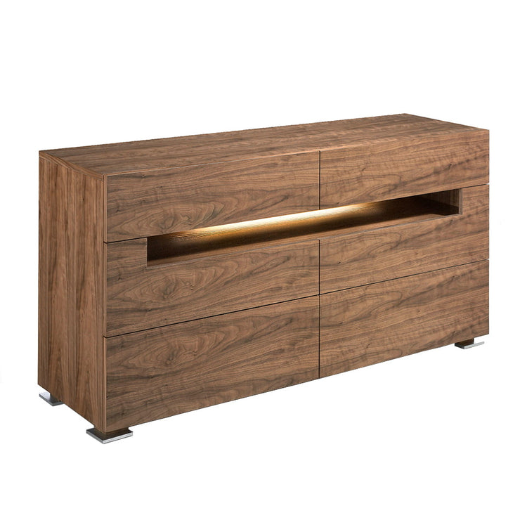 Walnut wood chest of drawers with interior led lighting - Angel Cerdá