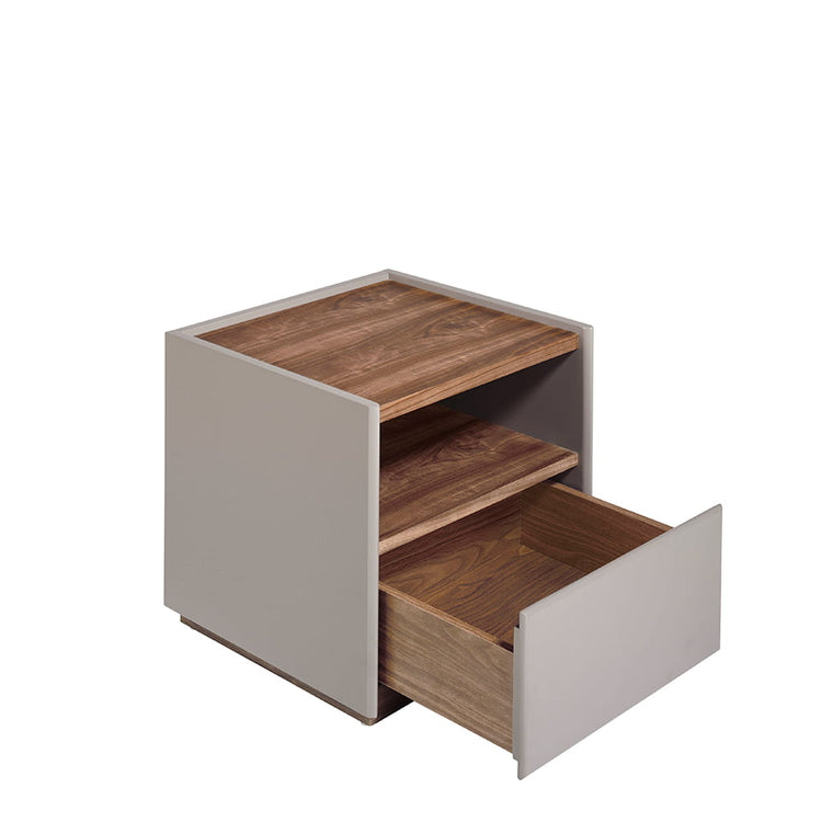 Bedside table walnut wood and MDF lacquered - Angel Cerdá