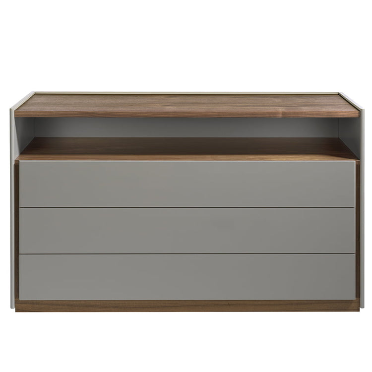 Chest of drawers in walnut wood and lacquered MDF- Angel Cerdá