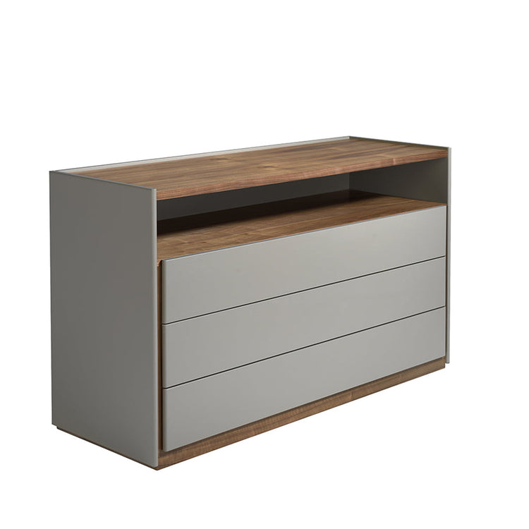 Chest of drawers in walnut wood and lacquered MDF- Angel Cerdá