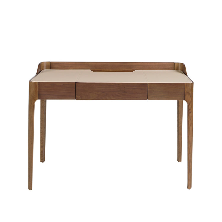 Writing desk with leatherette and walnut top-Angel Cerdá