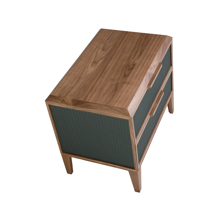 Green and walnut nightstand - Angel Cerdá