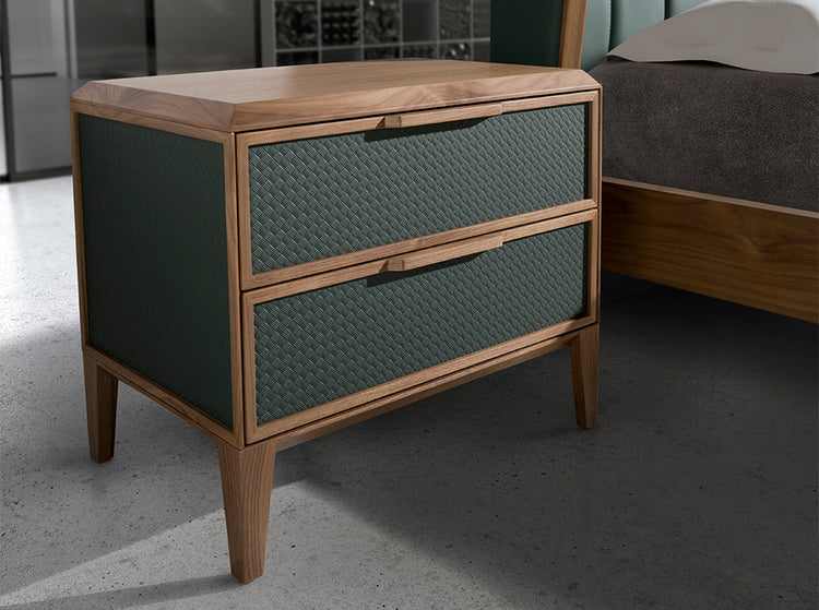 Green and walnut nightstand - Angel Cerdá