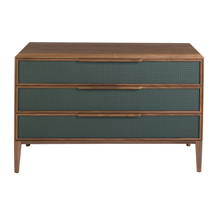 Green and walnut chest of drawers - Angel Cerdá