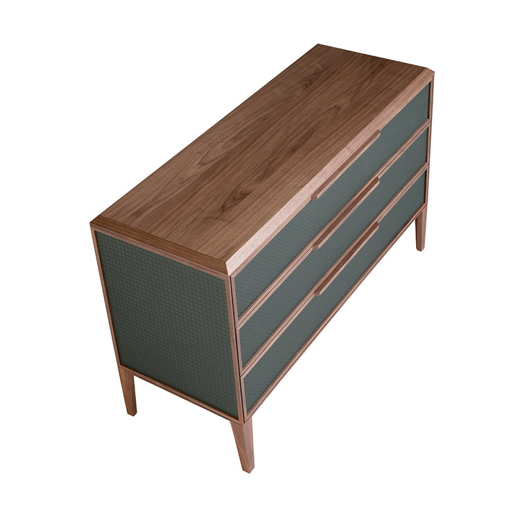 Green and walnut chest of drawers - Angel Cerdá