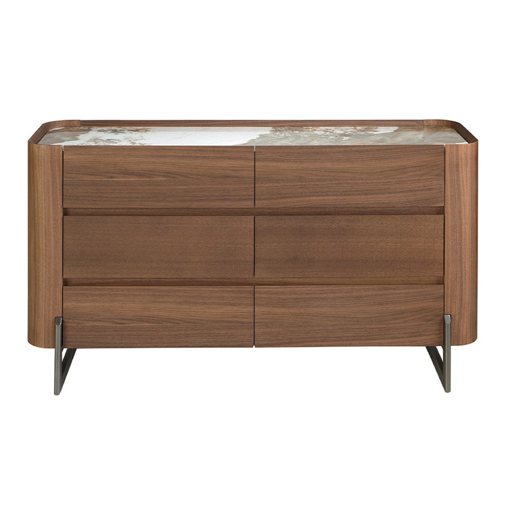 Chest of drawers walnut and dark metallic steel - Angel Cerdá