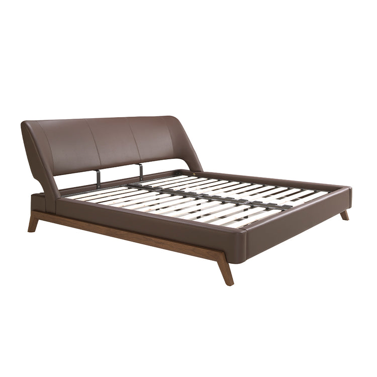 Chocolate brown leatherette bed - Angel Cerdá