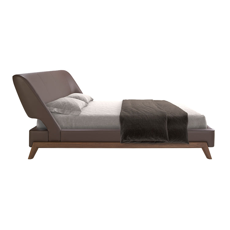 Chocolate brown leatherette bed - Angel Cerdá