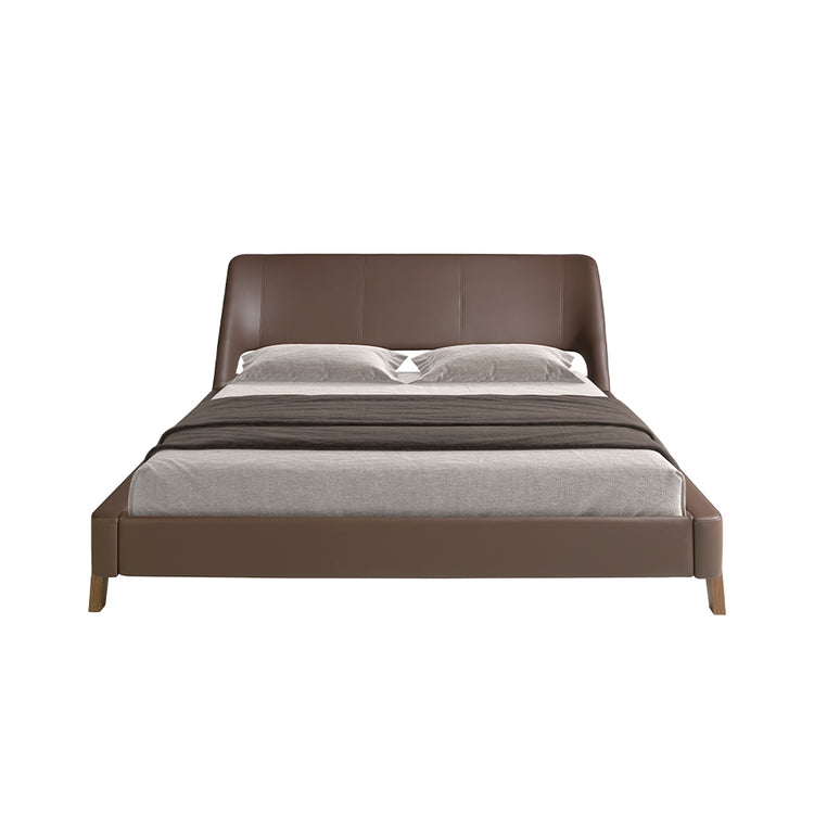 Chocolate brown leatherette bed - Angel Cerdá