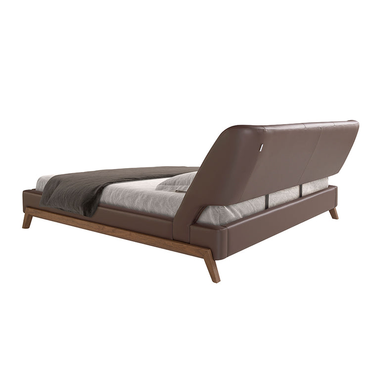 Chocolate brown leatherette bed - Angel Cerdá