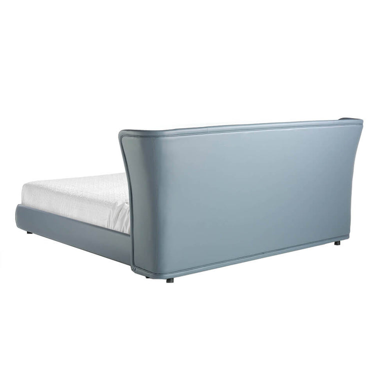 King size bed upholstered in grey leatherette - Angel Cerdá S.L