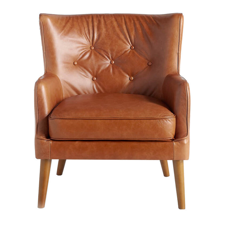 Armchair upholstered in leather with capitone effect - Angel Cerdá S.L.